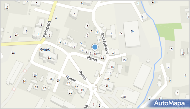 Korczyna, Rynek, 10, mapa Korczyna