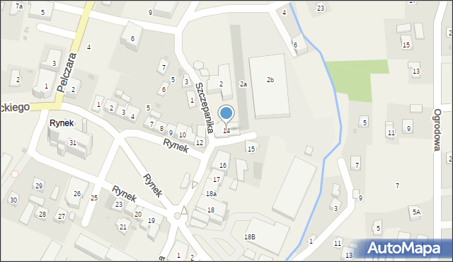 Korczyna, Rynek, 14, mapa Korczyna