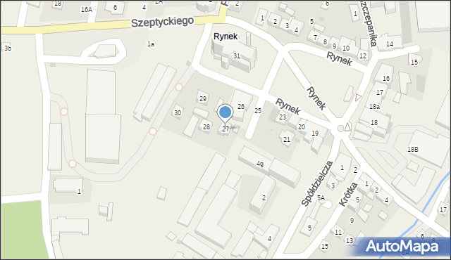 Korczyna, Rynek, 27, mapa Korczyna