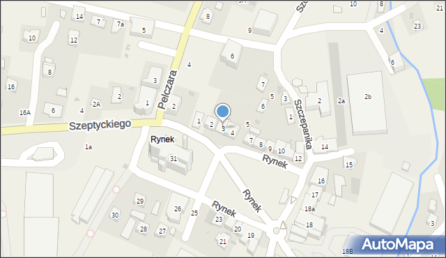 Korczyna, Rynek, 3, mapa Korczyna