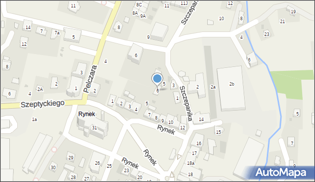 Korczyna, Rynek, 6, mapa Korczyna