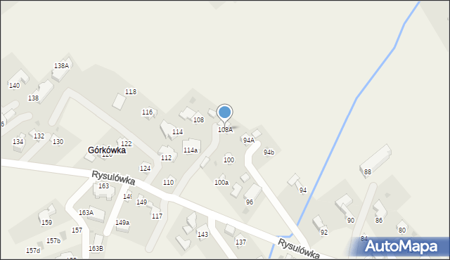 Kościelisko, Rysulówka, 108A, mapa Kościelisko