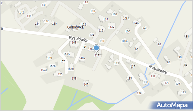 Kościelisko, Rysulówka, 117, mapa Kościelisko