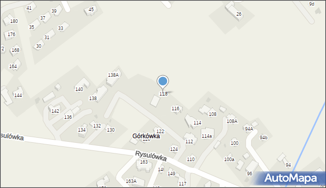 Kościelisko, Rysulówka, 118, mapa Kościelisko