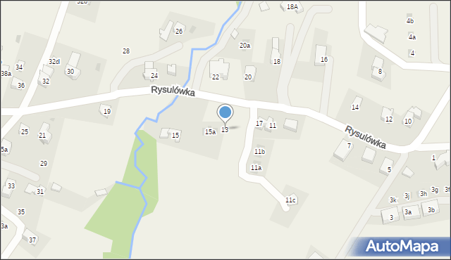 Kościelisko, Rysulówka, 13, mapa Kościelisko