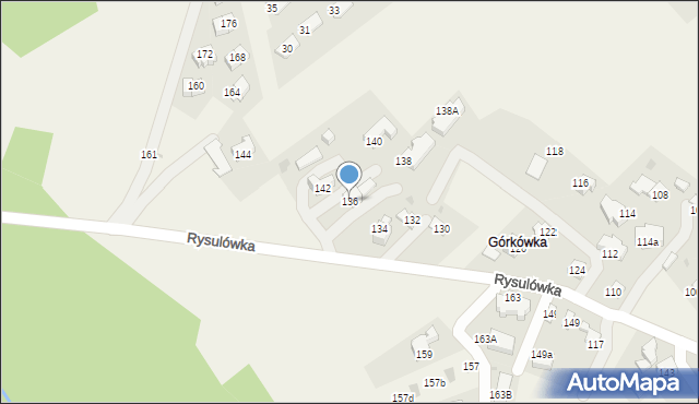 Kościelisko, Rysulówka, 136, mapa Kościelisko