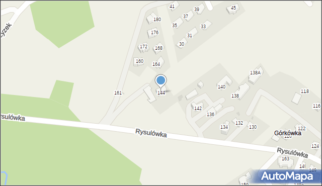 Kościelisko, Rysulówka, 144, mapa Kościelisko