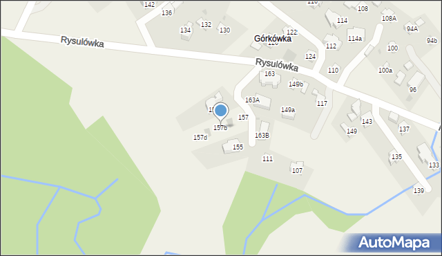 Kościelisko, Rysulówka, 157b, mapa Kościelisko