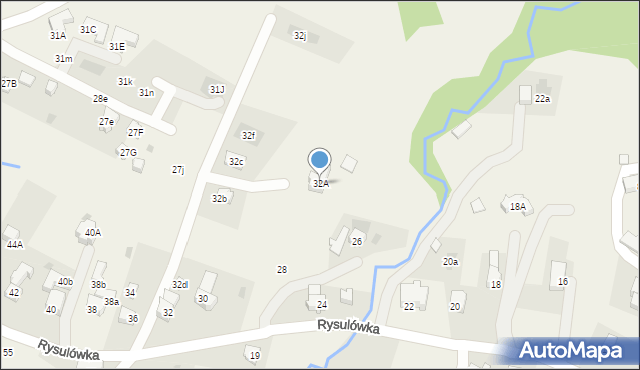 Kościelisko, Rysulówka, 32A, mapa Kościelisko