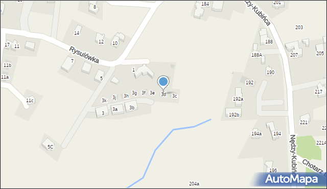 Kościelisko, Rysulówka, 3d, mapa Kościelisko