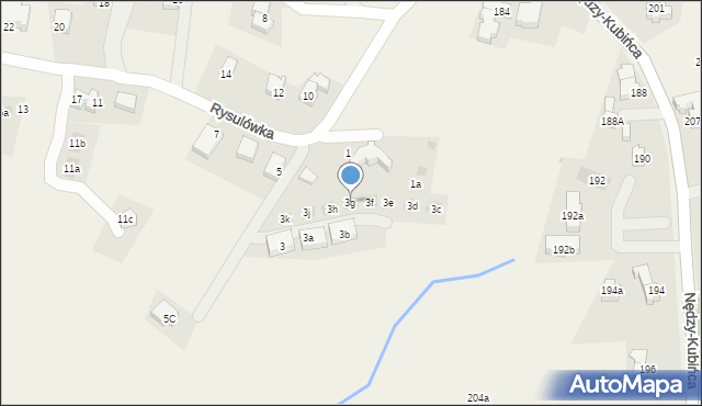 Kościelisko, Rysulówka, 3g, mapa Kościelisko