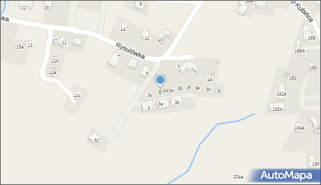 Kościelisko, Rysulówka, 3j, mapa Kościelisko