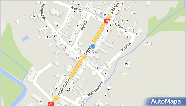 Koszyce, Rynek, 10, mapa Koszyce