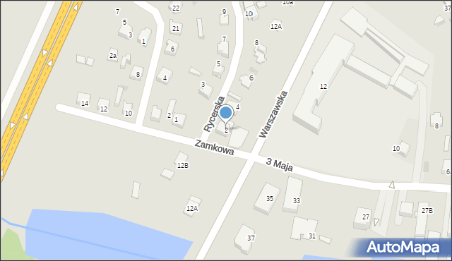 Koziegłowy, Rycerska, 2, mapa Koziegłowy