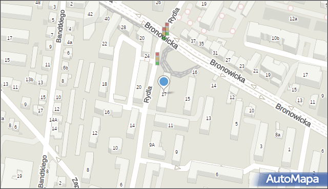 Kraków, Rydla Lucjana, 17, mapa Krakowa