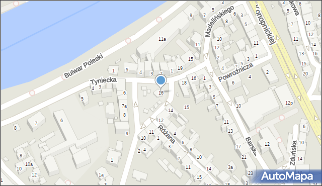 Kraków, Rynek Dębnicki, 16, mapa Krakowa