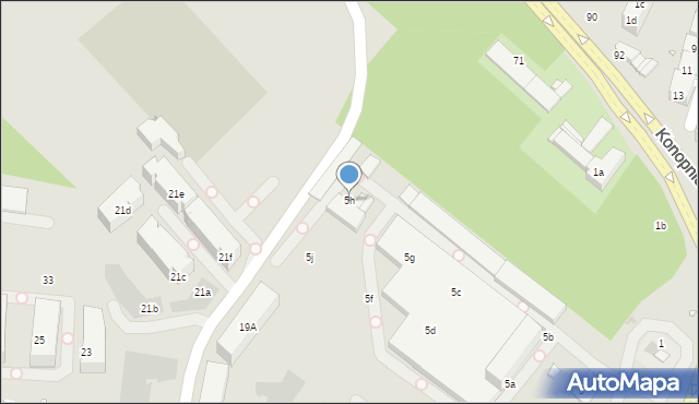 Kraków, Rydlówka, 5h, mapa Krakowa