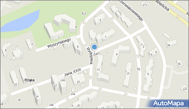 Kraków, Rydygiera Ludwika, 11A, mapa Krakowa