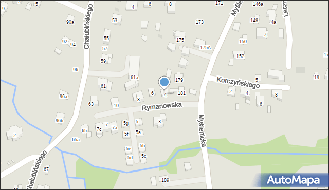 Kraków, Rymanowska, 4, mapa Krakowa