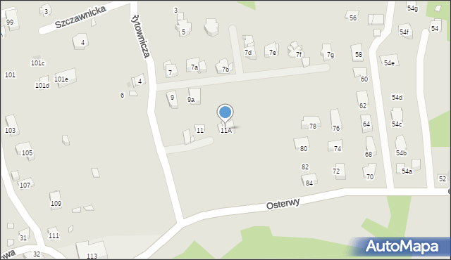 Kraków, Rytownicza, 11A, mapa Krakowa