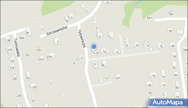 Kraków, Rytownicza, 7, mapa Krakowa