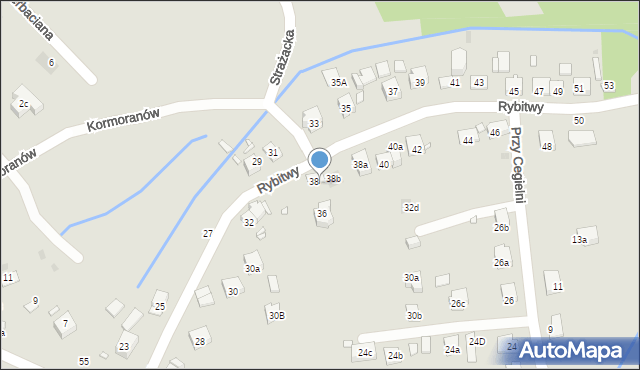 Kraków, Rybitwy, 38c, mapa Krakowa