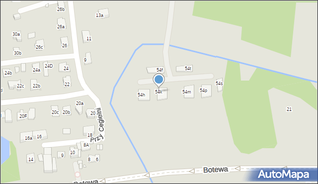 Kraków, Rybitwy, 54k, mapa Krakowa