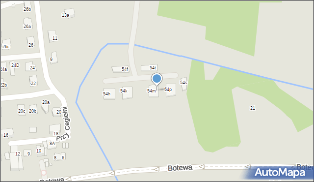 Kraków, Rybitwy, 54n, mapa Krakowa