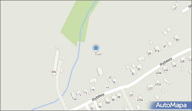 Kraków, Rybitwy, 77b, mapa Krakowa