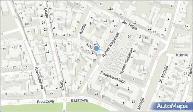 Kraków, Rynek Kleparski, 11, mapa Krakowa