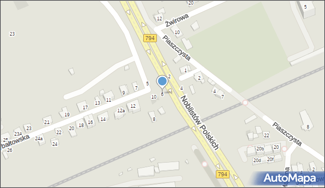 Kraków, Rybałtowska, 6, mapa Krakowa