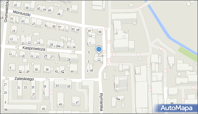 Kraków, Rymarska, 14, mapa Krakowa