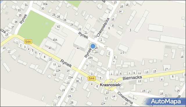 Krasnosielc, Rynek, 17, mapa Krasnosielc