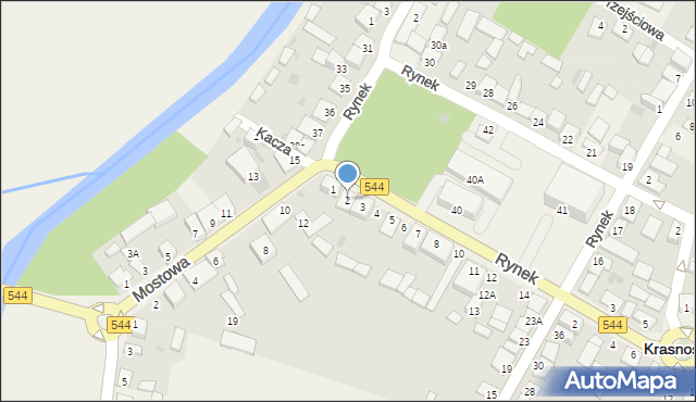 Krasnosielc, Rynek, 2, mapa Krasnosielc