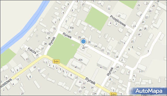 Krasnosielc, Rynek, 42, mapa Krasnosielc