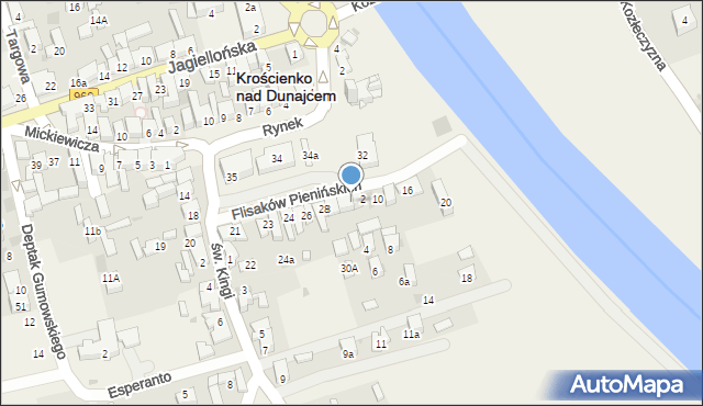 Krościenko nad Dunajcem, Rynek, 31, mapa Krościenko nad Dunajcem