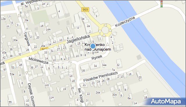 Krościenko nad Dunajcem, Rynek, 6, mapa Krościenko nad Dunajcem