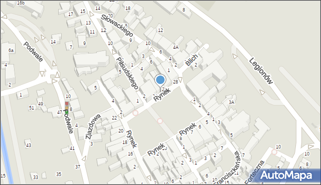 Krosno, Rynek, 26, mapa Krosna