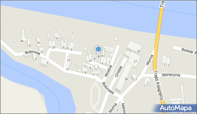 Krosno Odrzańskie, Rybaki, 6, mapa Krosno Odrzańskie