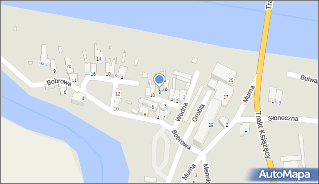 Krosno Odrzańskie, Rybaki, 8, mapa Krosno Odrzańskie