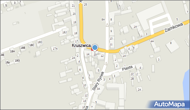 Kruszwica, Rynek, 13, mapa Kruszwica