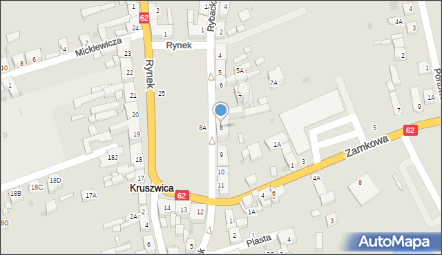 Kruszwica, Rynek, 8, mapa Kruszwica
