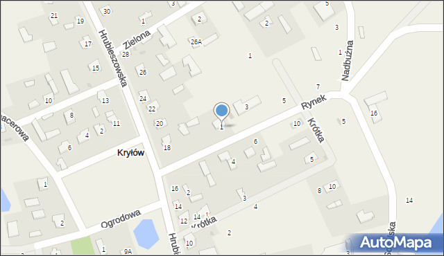 Kryłów, Rynek, 1, mapa Kryłów