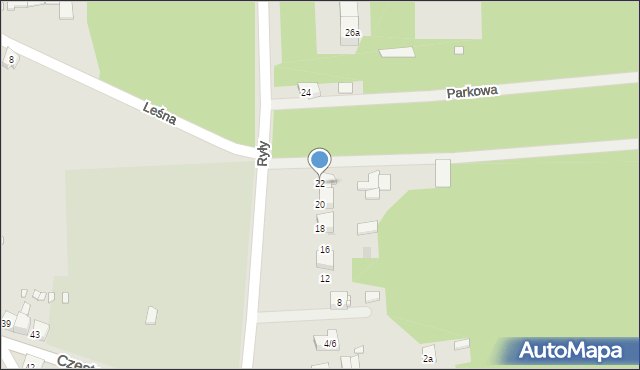 Krzepice, Ryły, 22, mapa Krzepice