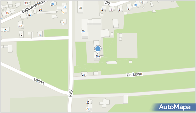 Krzepice, Ryły, 26a, mapa Krzepice