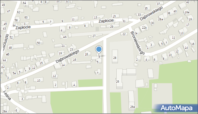 Krzepice, Ryły, 3, mapa Krzepice