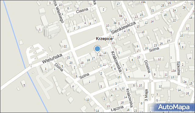 Krzepice, Rynek Powstańców 1863, 16, mapa Krzepice