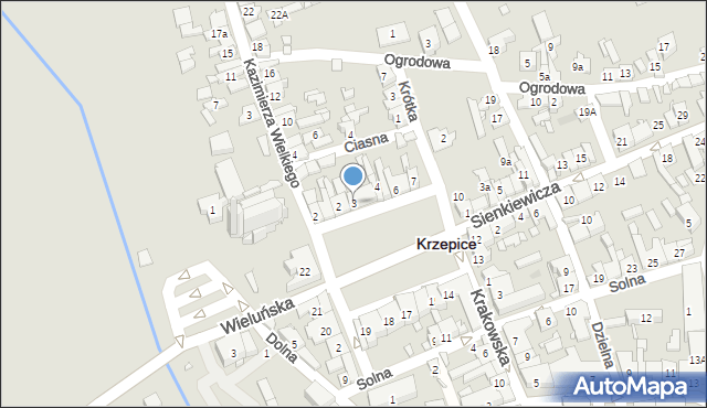 Krzepice, Rynek Powstańców 1863, 3, mapa Krzepice