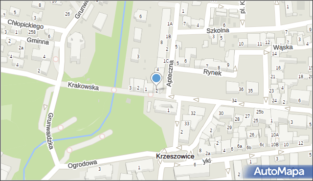 Krzeszowice, Rynek, 2, mapa Krzeszowice