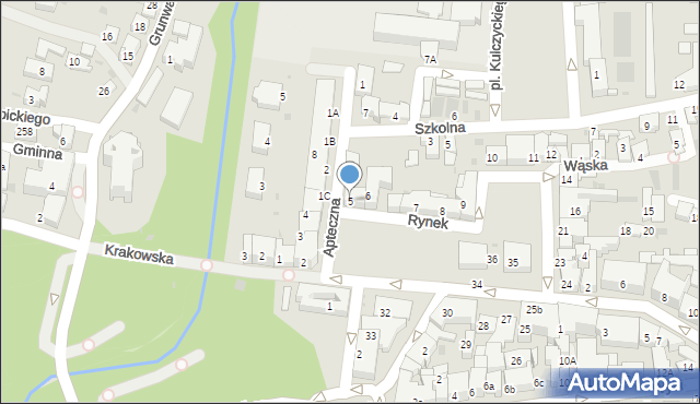 Krzeszowice, Rynek, 5, mapa Krzeszowice